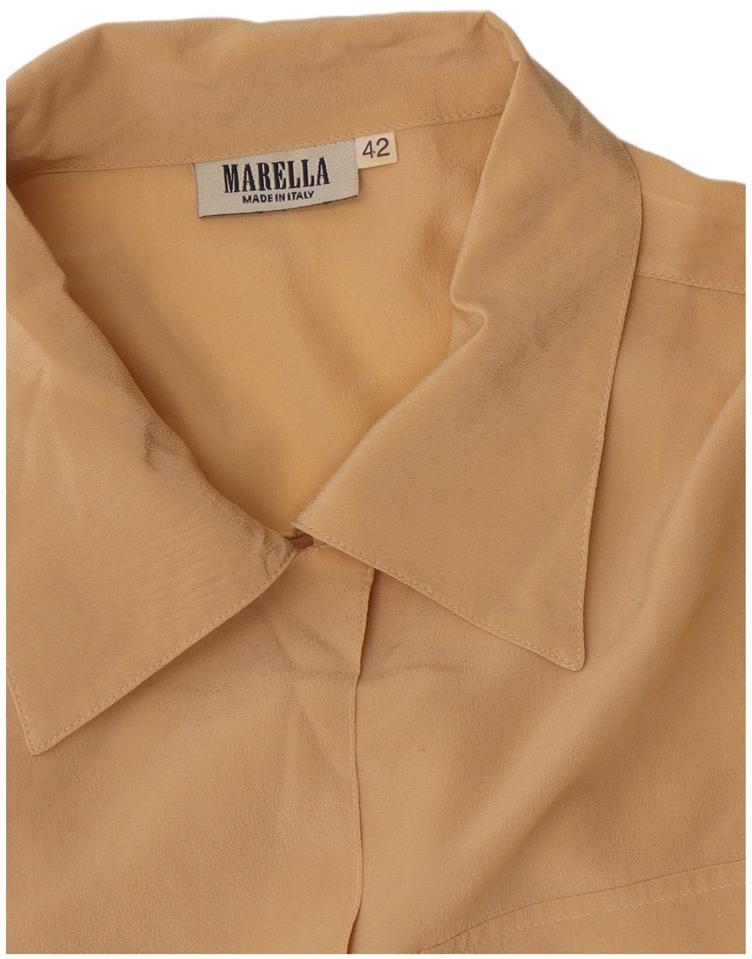 Marella Blusa de manga corta extragrande para mujer IT 42 Medium Beige