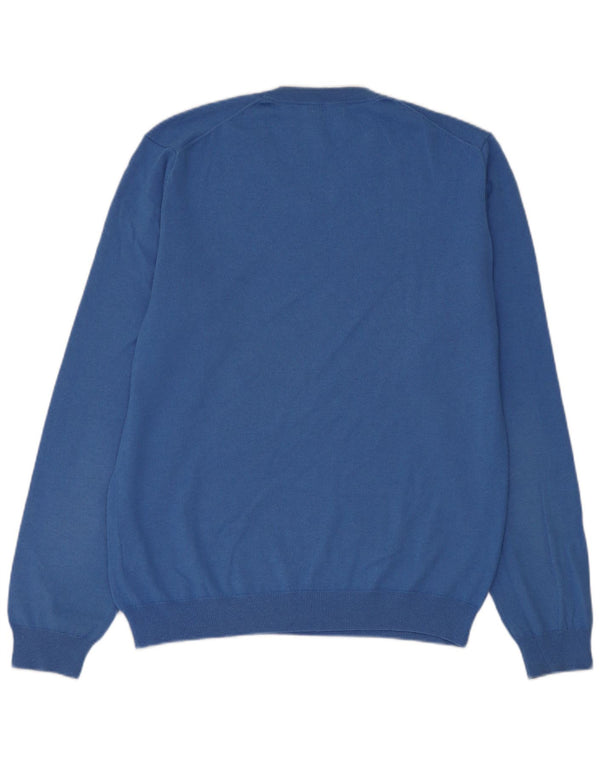 Sun68 Jersey con Cuello en V para Mujer UK 40 XL Lana Merino Azul