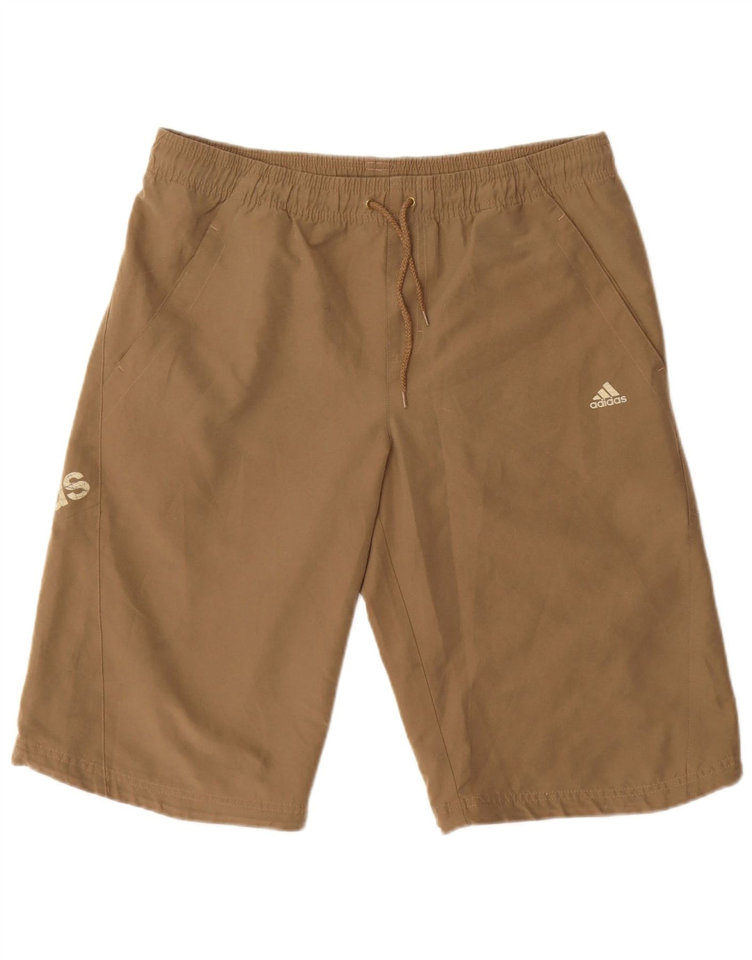 Pantalones cortos deportivos con gráficos Adidas para hombre Poliéster marrón medio