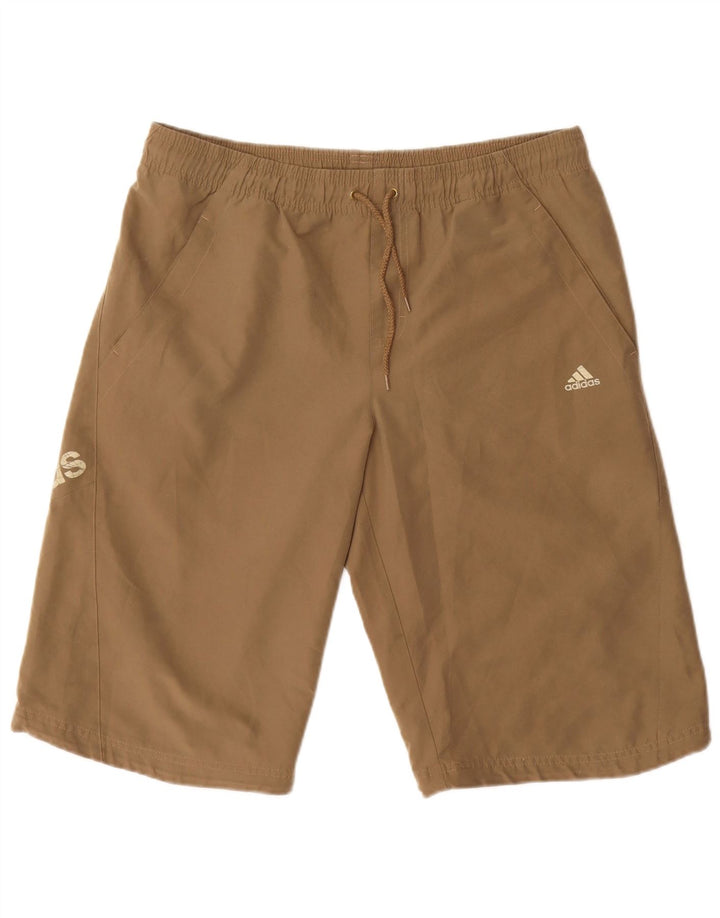 Pantalones cortos deportivos con gráficos Adidas para hombre Poliéster marrón medio