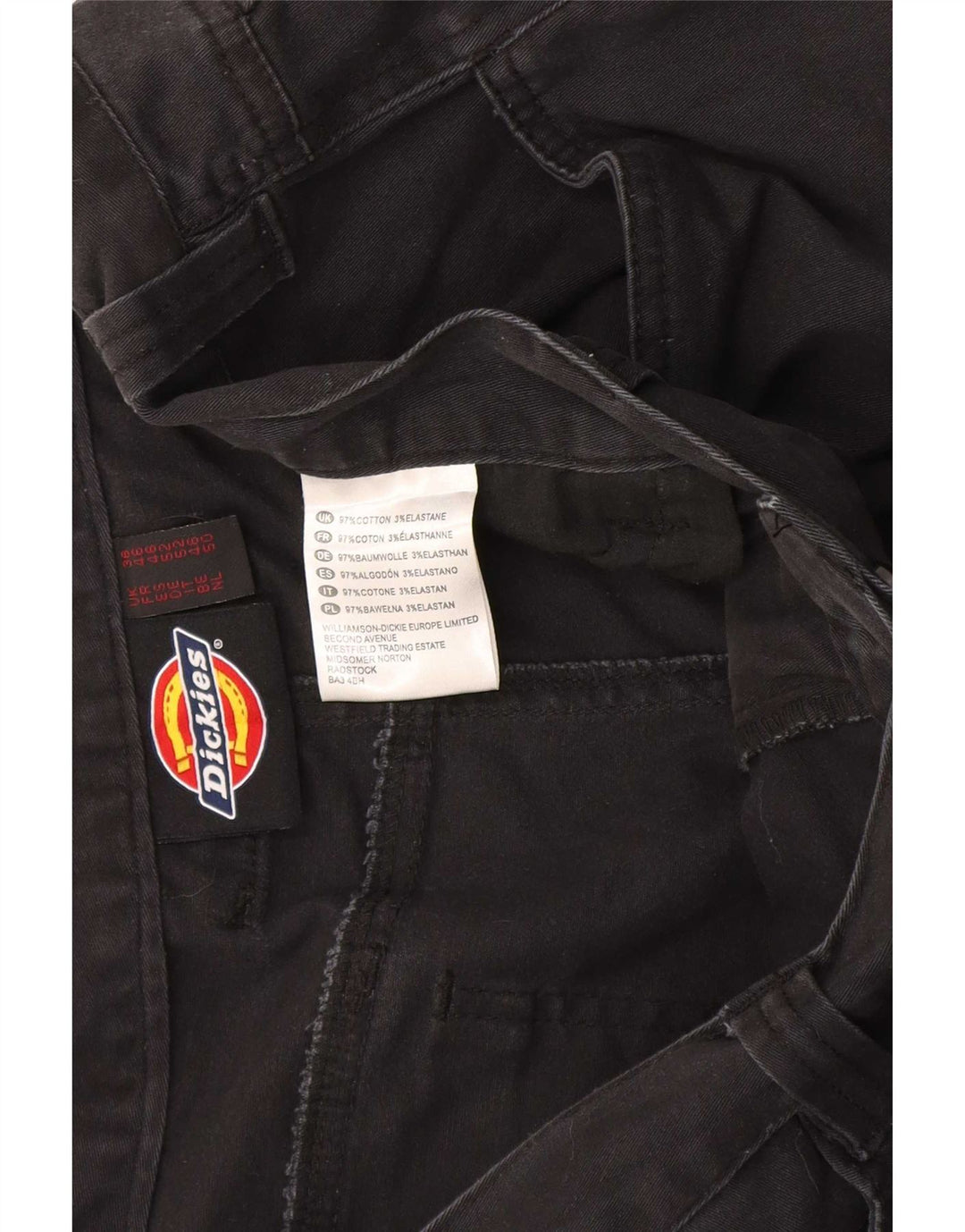 Dickies Mens Cargo Shorts W36 Grande Algodón Negro