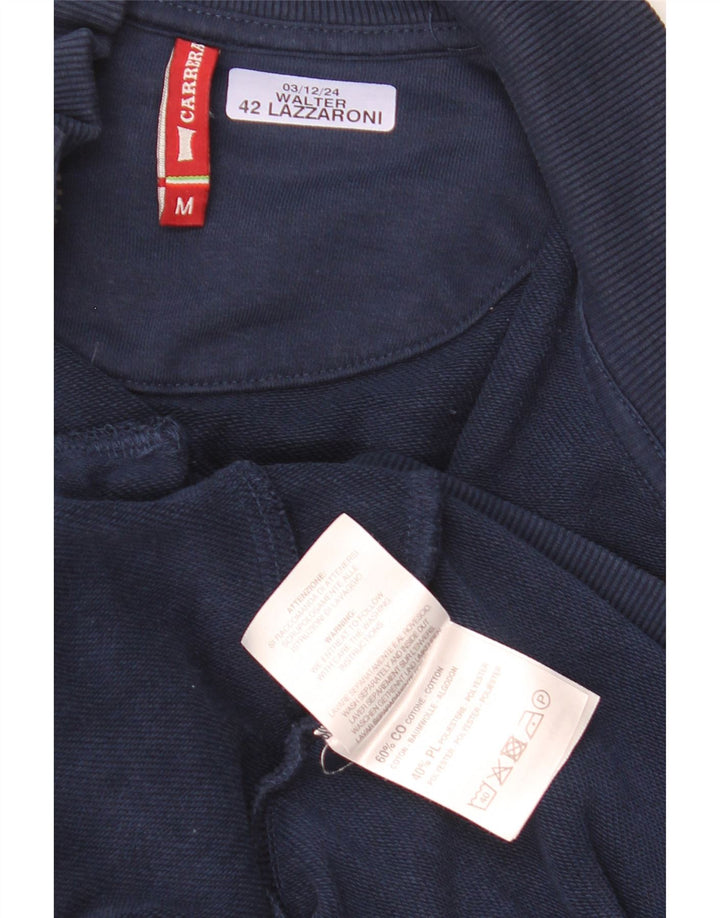 Carrera Chándal para hombre Chaqueta superior Algodón azul marino mediano