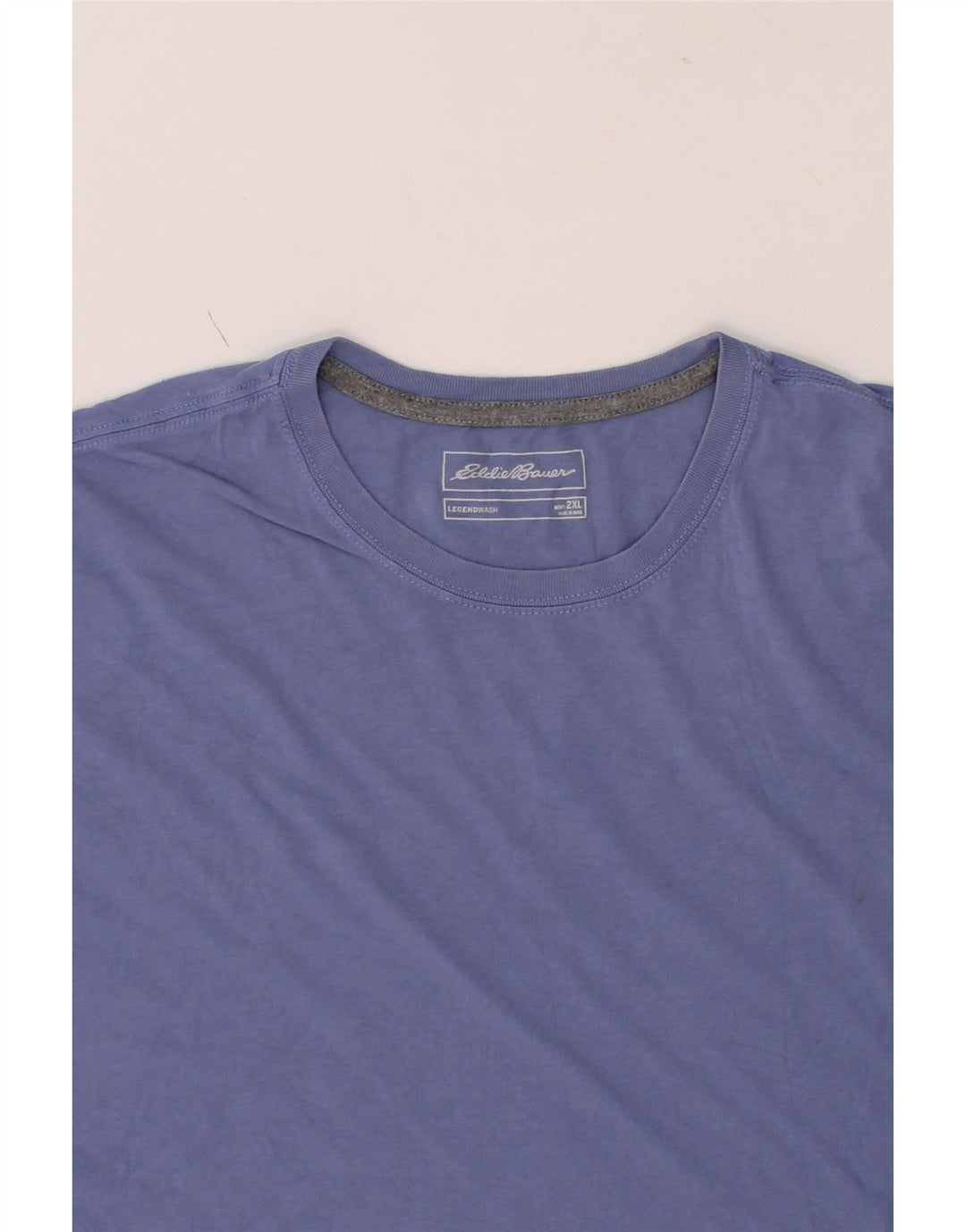 EDDIE BAUER Mens T-Shirt Top 2XL Blue Cotton Vintage Eddie Bauer and Second-Hand Eddie Bauer from Messina Hembry 
