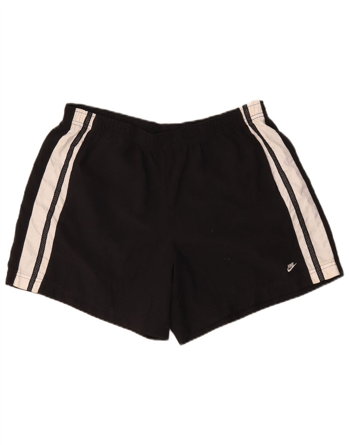 Nike Pantalones cortos deportivos para mujer US 12/14 Grande Negro Colorblock Poliéster