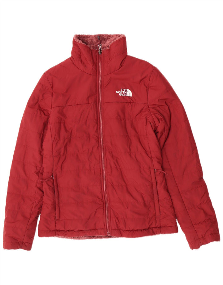 The North Face Chaqueta acolchada reversible para mujer UK10 Small Borgoña