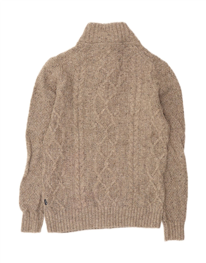 Jersey con cuello abotonado para hombre de Fat Face Small Lana beige