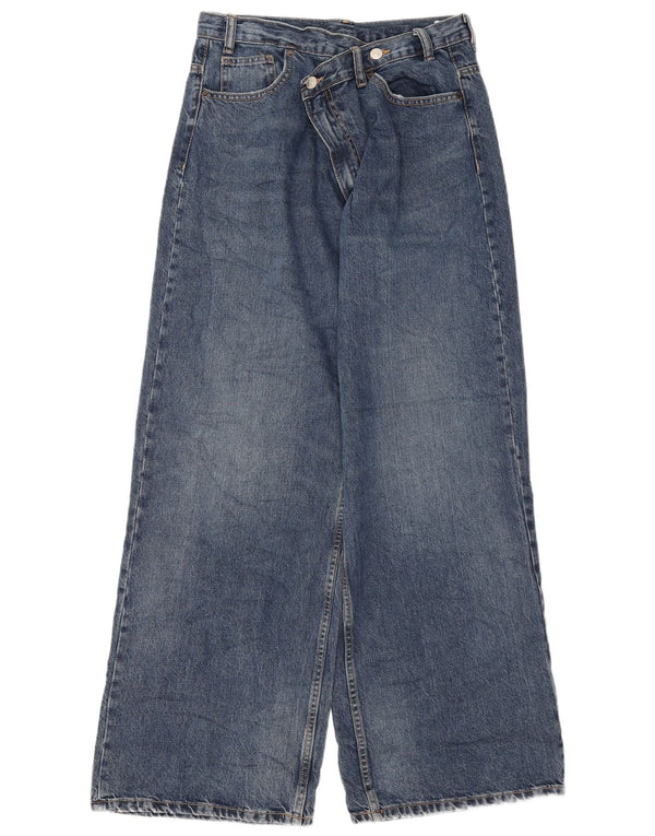 Zara Jeans De Pierna Ancha Para Mujer EU 38 Small W28 L31 Azul
