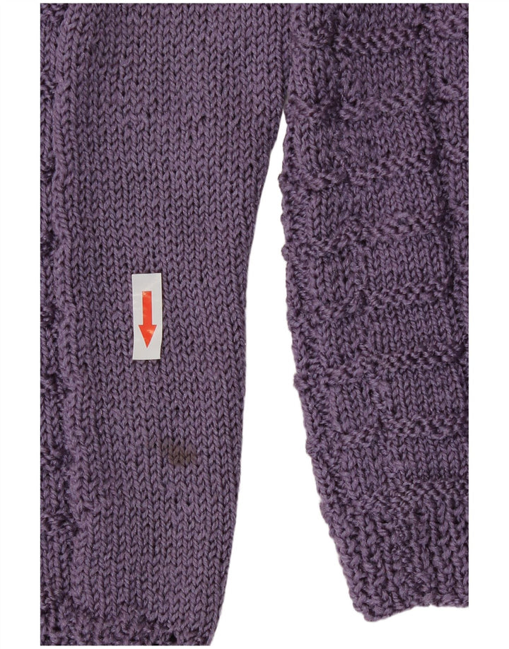 Vintage mujer Cardigan suéter Reino Unido 14 medio púrpura