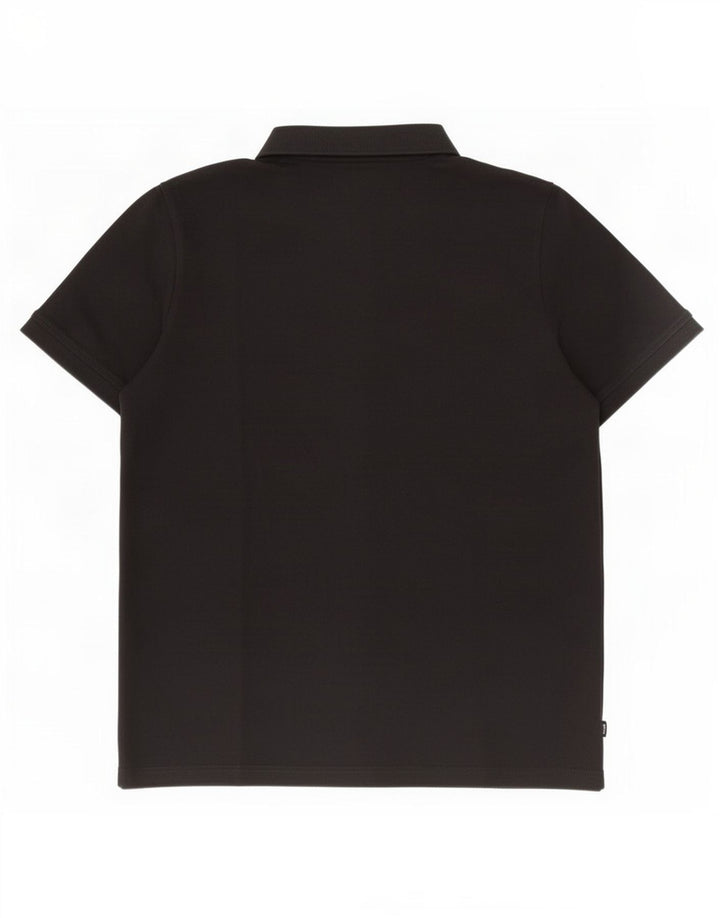 Puma Polo para hombre grande de algodón negro