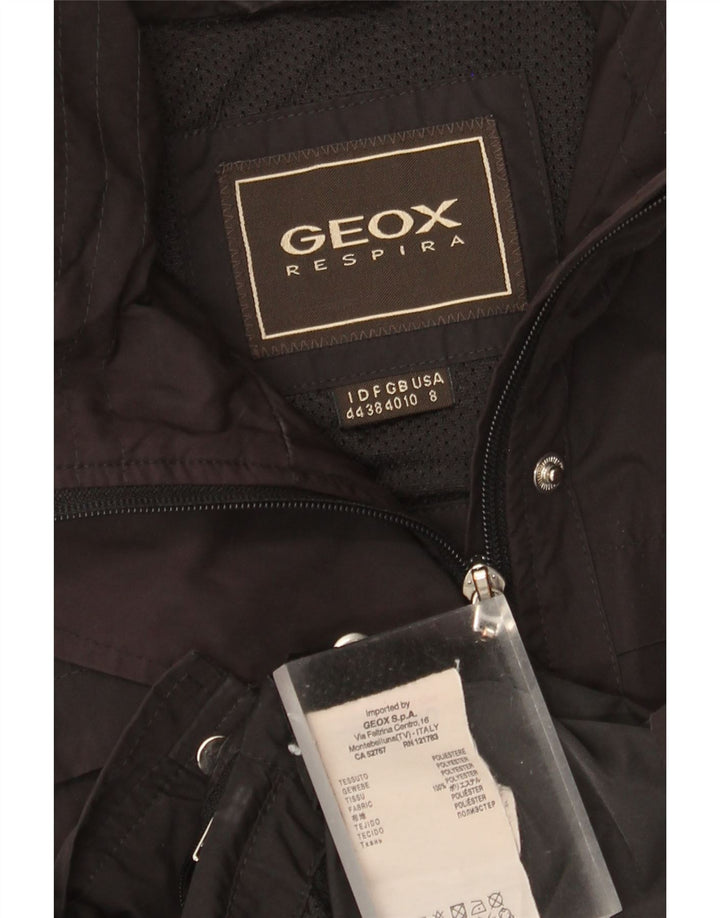 Geox Mujer Respira Utility Jacket UK 10 Small Poliéster Negro