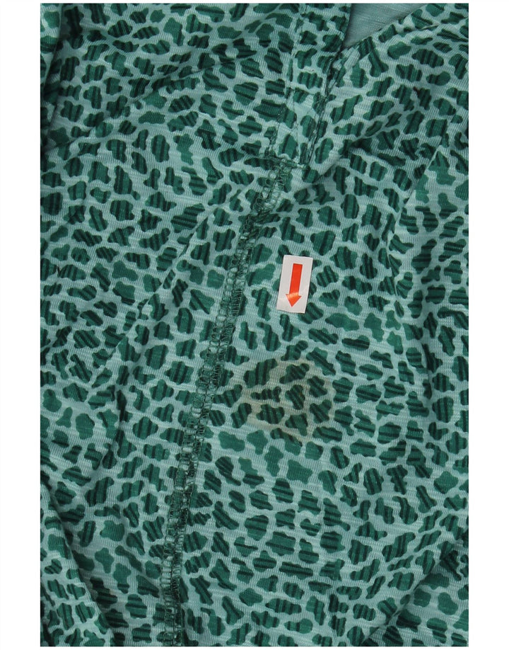 L.L.BEAN Blusa de manga 3/4 para mujer UK 22 3XL Estampado animal verde