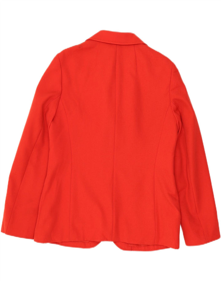 RAVENS Womens 3 Button Blazer Jacket EU 42 Large Red Virgin Wool Vintage Ravens and Second-Hand Ravens from Messina Hembry 