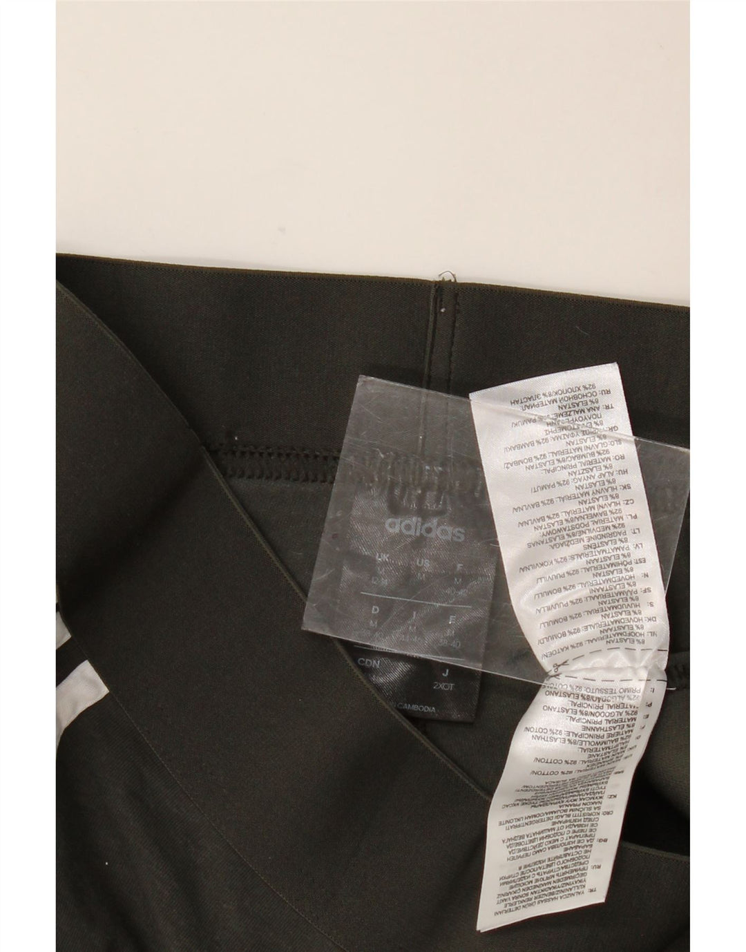 Adidas Leggings para mujer Reino Unido 12/14 Algodón Caqui Medio