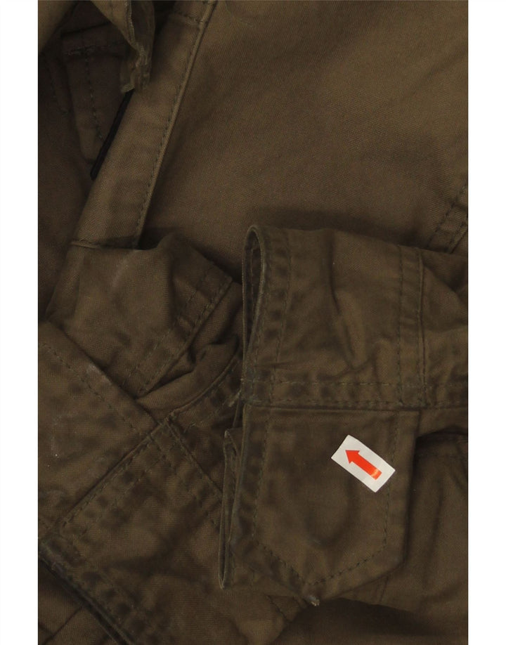 Superdry Chaqueta militar para hombre UK 40 Large Algodón caqui