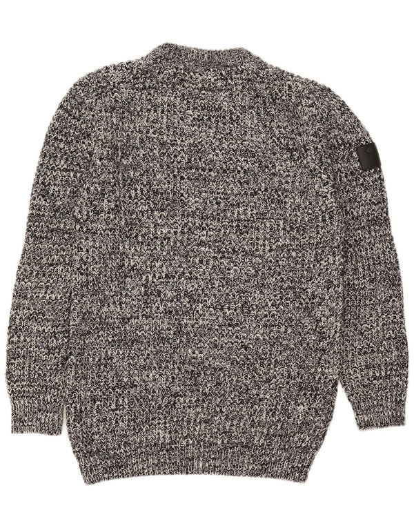 Superdry Mens Crew Neck Jumper Sweater Large Grey Flecked