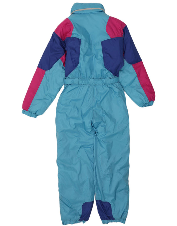 Mono De Esquí Con Capucha Cacao Mujer IT 46 Nylon Color Block Azul Grande