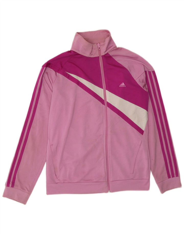 Adidas Chaqueta de Chándal para Mujer UK 12/14 Medium Pink Colourblock
