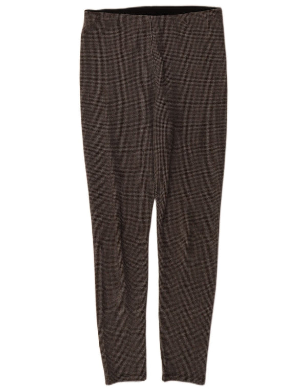 Zara Mujer Pantalones Casuales Pitillo Medianos W28 L29 Gris Pata De Gallo