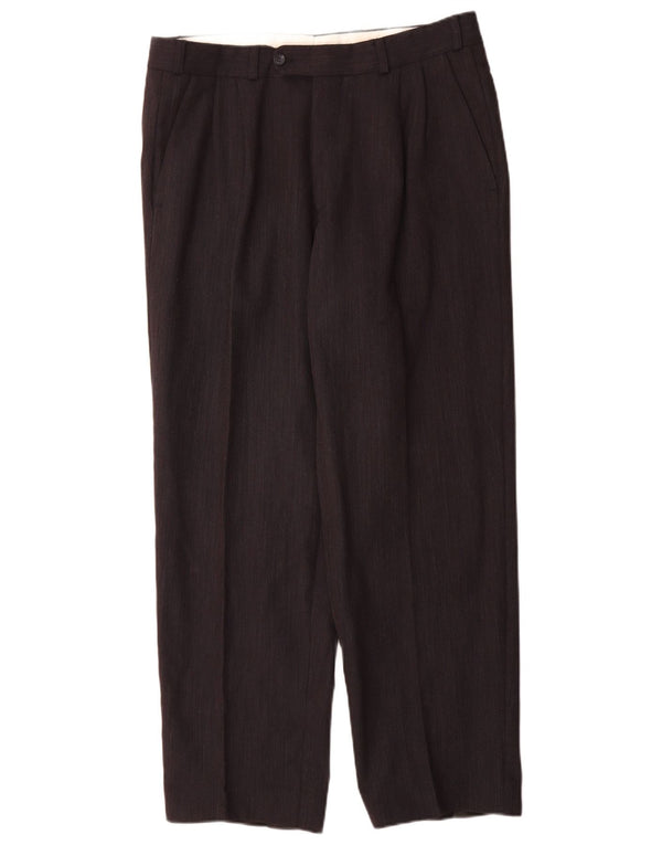 Daniel Hechter Pantalón de traje para hombre IT 52 XL W36 L31 Azul marino Rayas diplomáticas