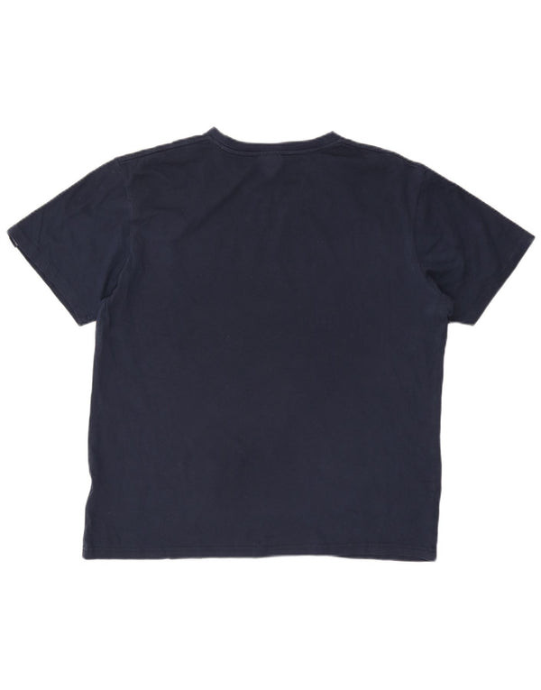 ELLESSE Camiseta gráfica para hombre Top XL Azul marino Algodón