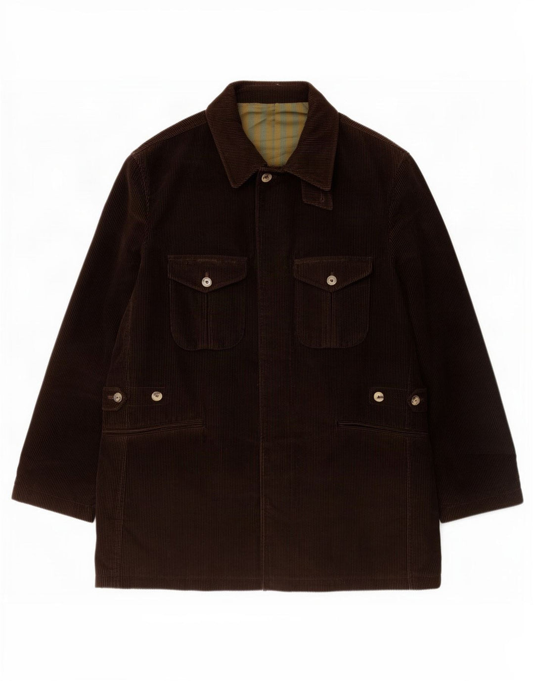 Braddock Chaqueta de pana para hombre IT 54 2XL Algodón marrón