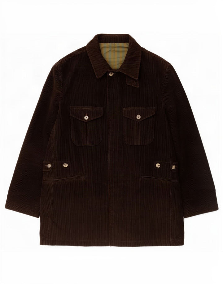 Braddock Chaqueta de pana para hombre IT 54 2XL Algodón marrón