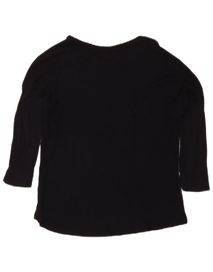 Massimo Dutti Top Mujer Manga 3/4 UK 42 Medium Negro