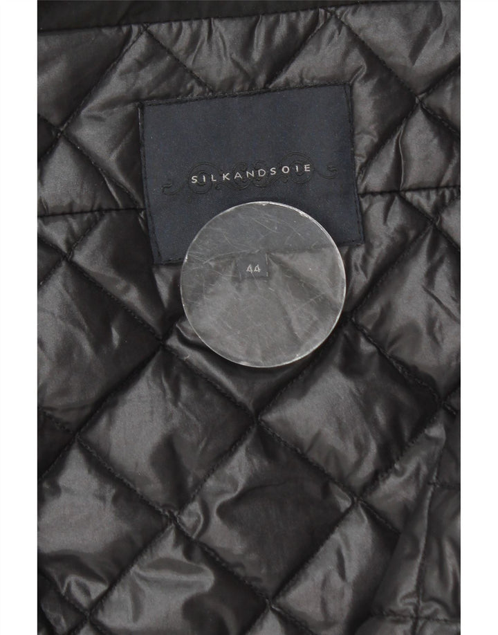 Chaqueta acolchada con capucha para mujer Silk and Soie IT 44 Medium Negro Poliamida