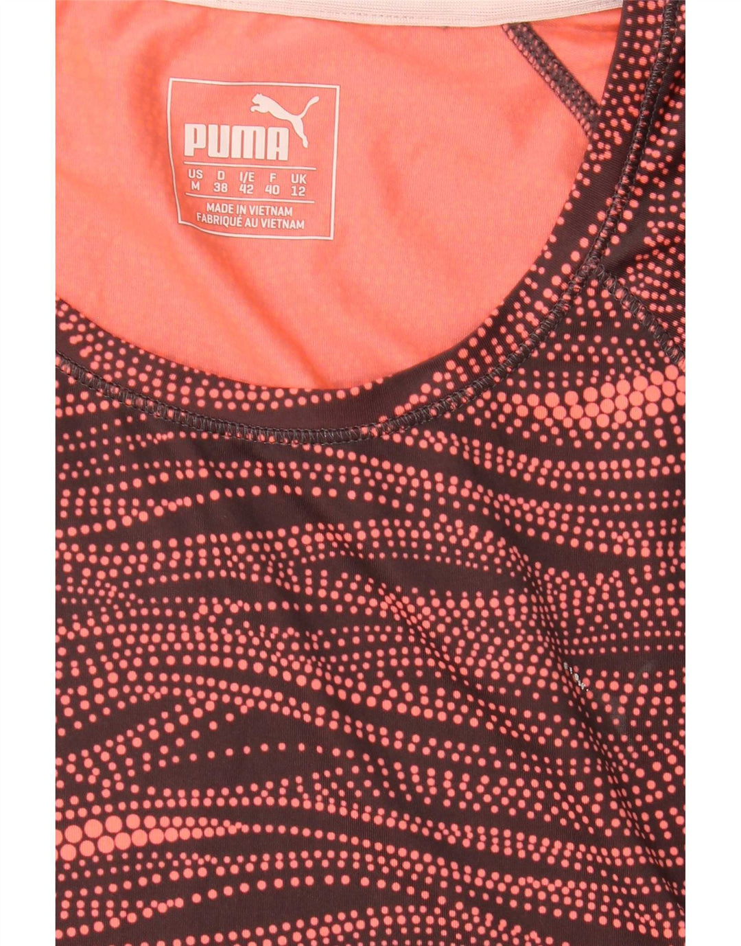 Puma Camiseta con estampado abstracto para mujer, talla 40, talla M, multicolor