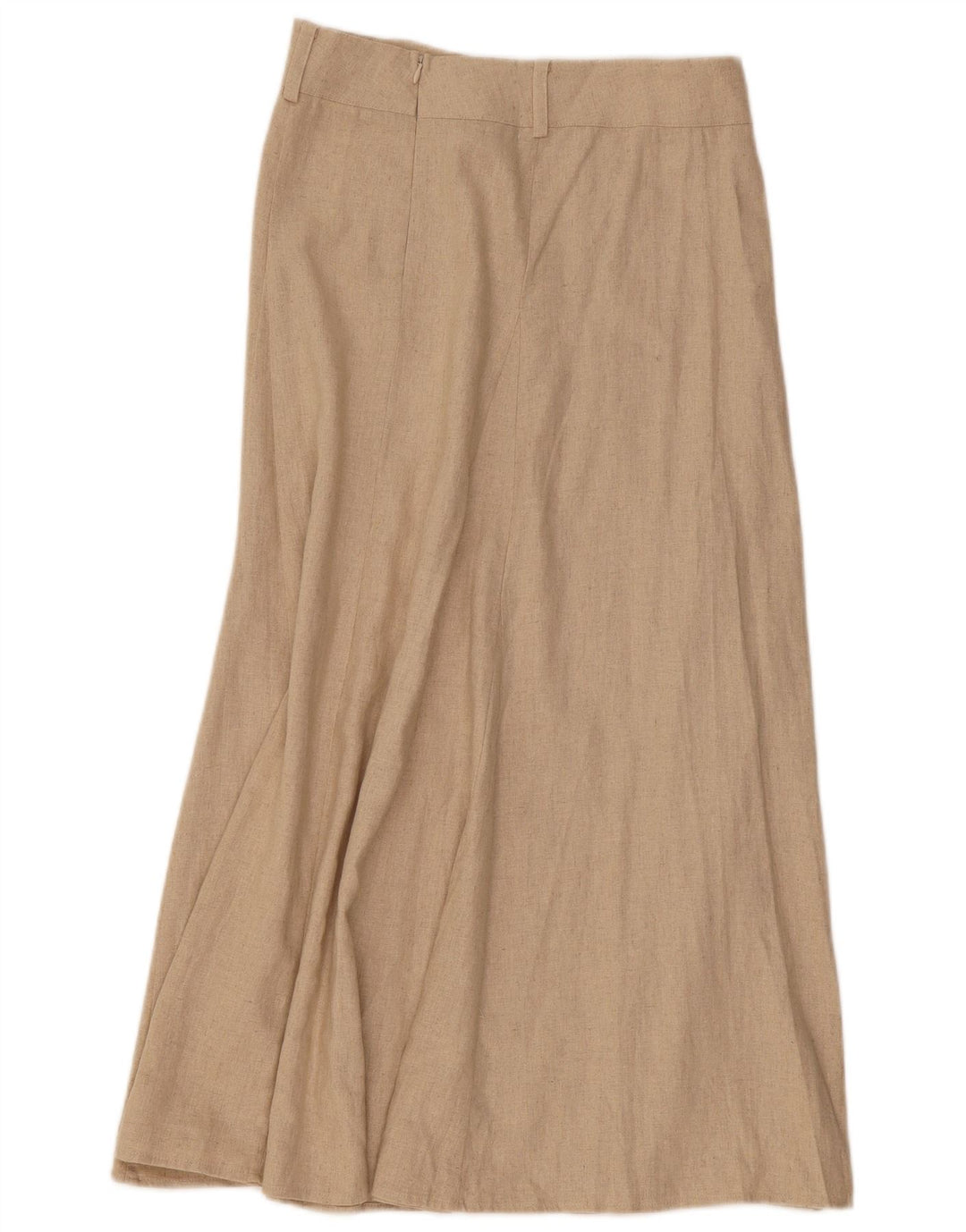 ZARA Mujer Falda Midi Mediana W30 Lino Beige