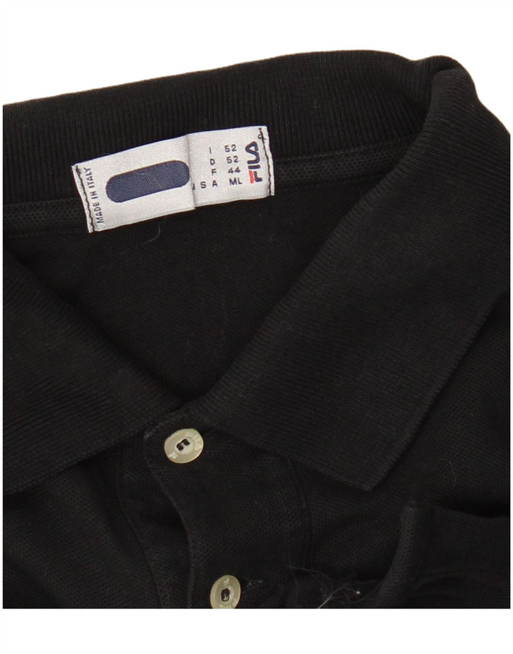 Polo Fila Hombre Negro Mediano
