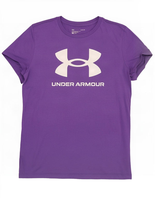 Under Armour Camiseta gráfica para hombre Top de algodón morado medio