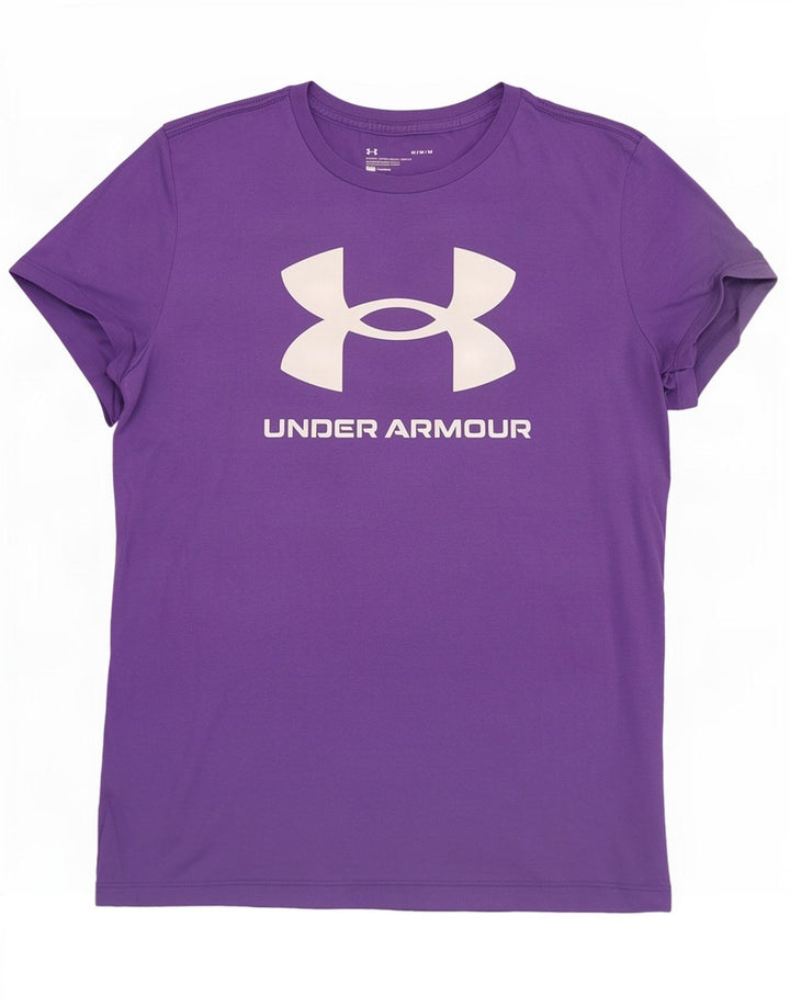 Under Armour Camiseta gráfica para hombre Top de algodón morado medio