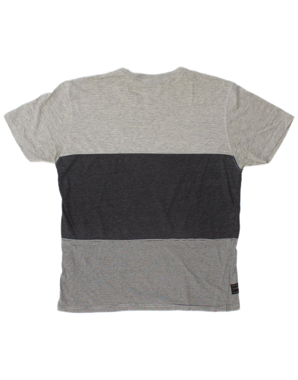 Oakley - Camiseta para hombre, color gris medio, algodón color block