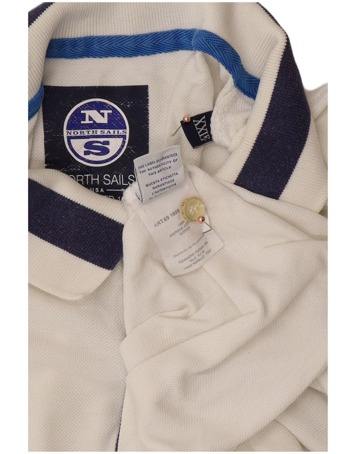 NORTH SAILS Polo para hombre 2XL Algodón color block blanco