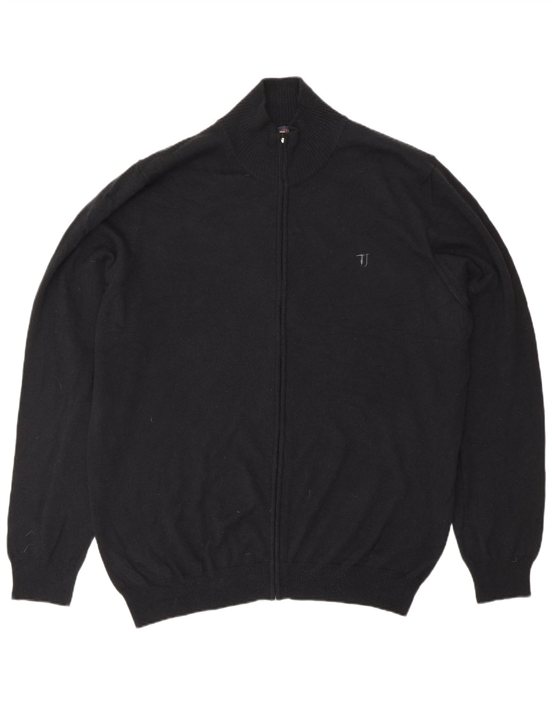 TRUSSARDI JEANS Cárdigan para hombre 3XL Lana negra