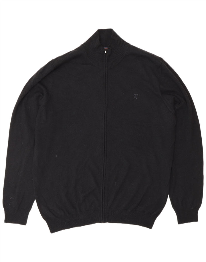 TRUSSARDI JEANS Cárdigan para hombre 3XL Lana negra