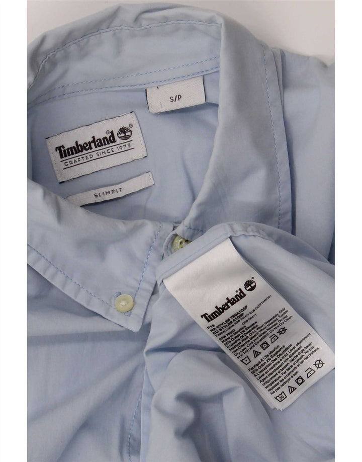 Camisa Timberland Hombre Slim Fit Algodón Azul Pequeño