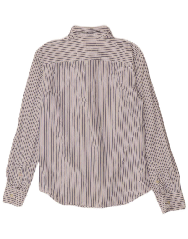 Tommy Hilfiger Camisa Regular Fit De Algodón A Rayas Azul Medio Hombre