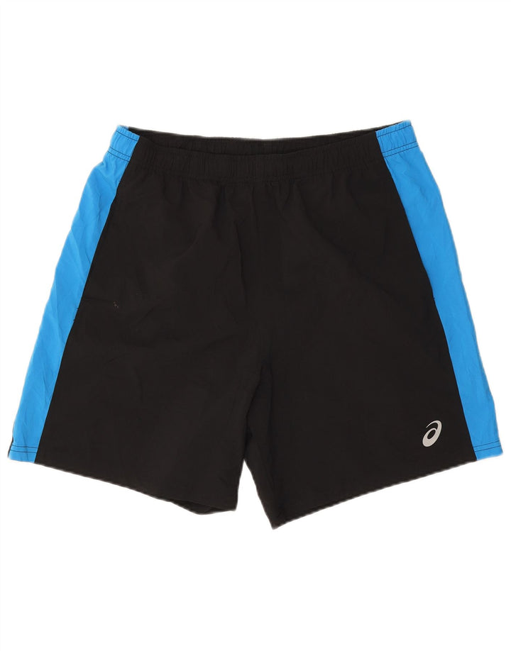 Asics - Pantalones cortos deportivos para hombre, talla grande, color negro, poliéster