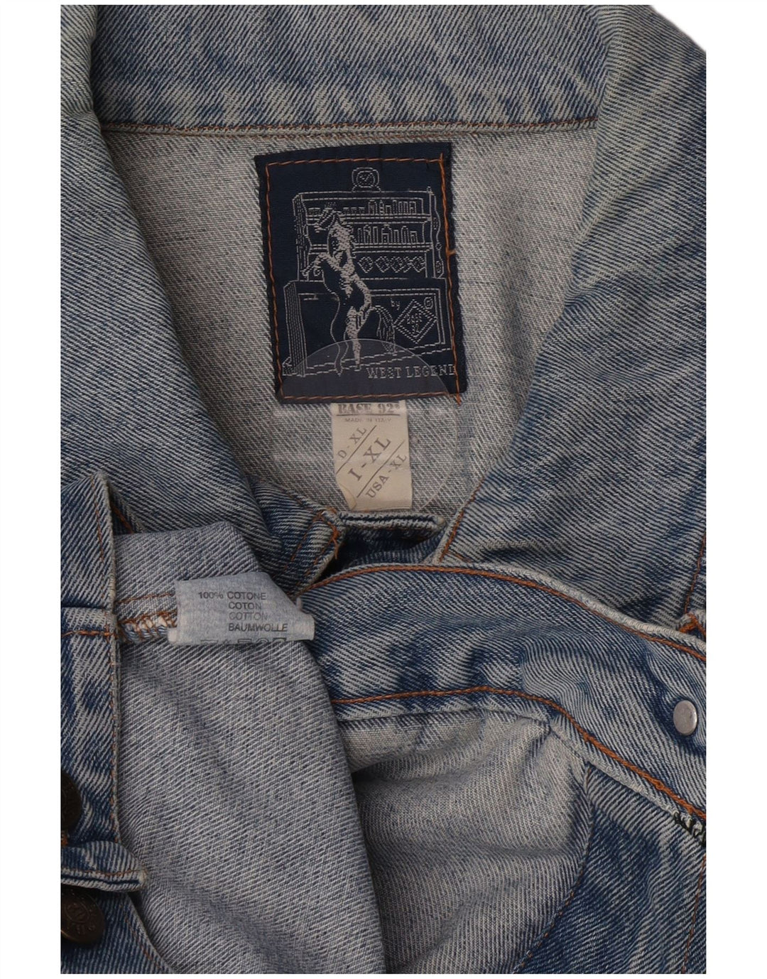 Base 92 Chaqueta vaquera para hombre ES 42 XL Algodón azul