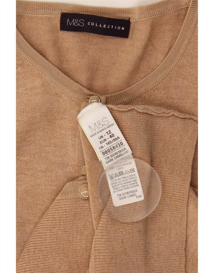 Marks & Spencer - Cárdigan para mujer, talla 40, viscosa beige mediana