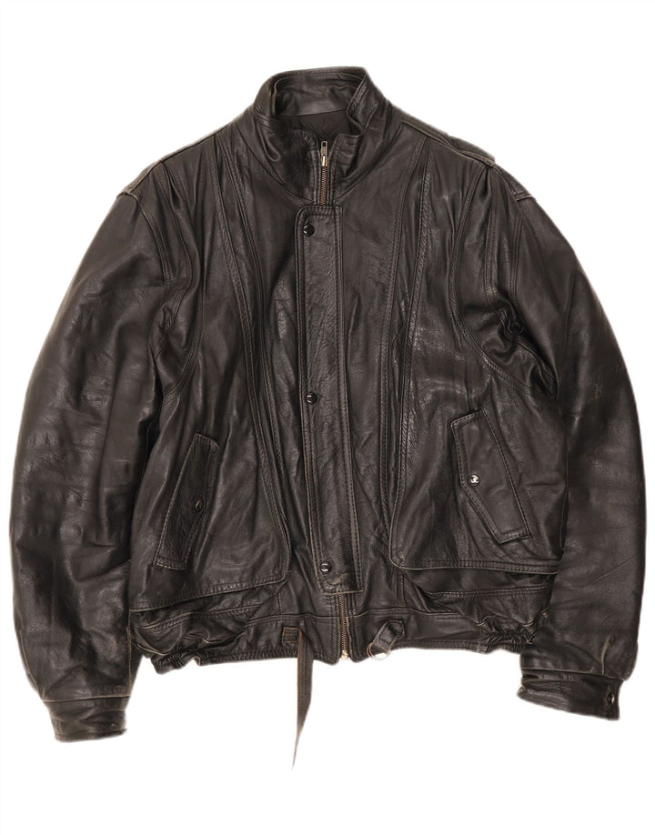 Chaqueta de cuero vintage para hombre Reino Unido 42 XL Rojo