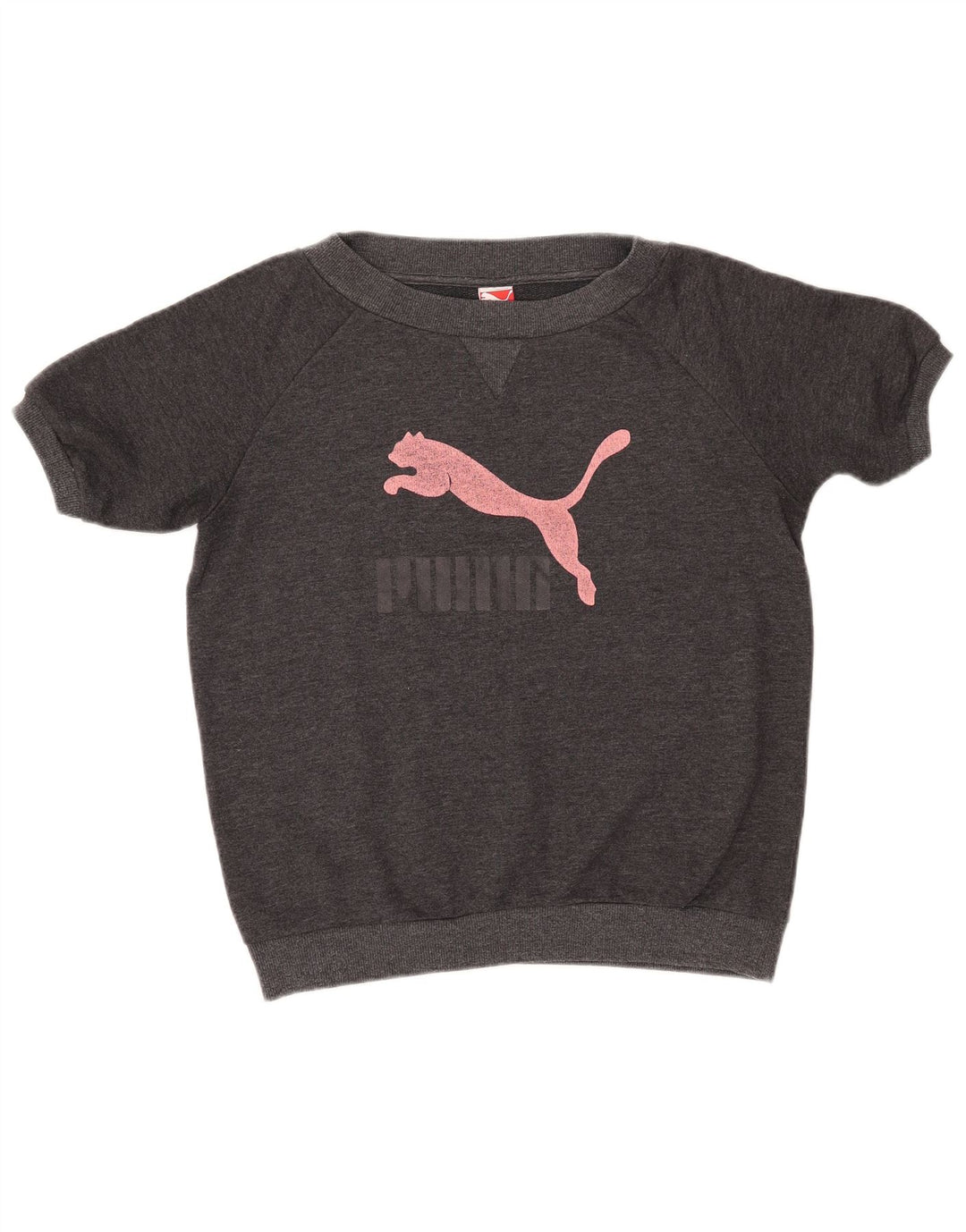PUMA Sudadera gráfica de manga corta para mujer Jumper UK 12 Medium Grey
