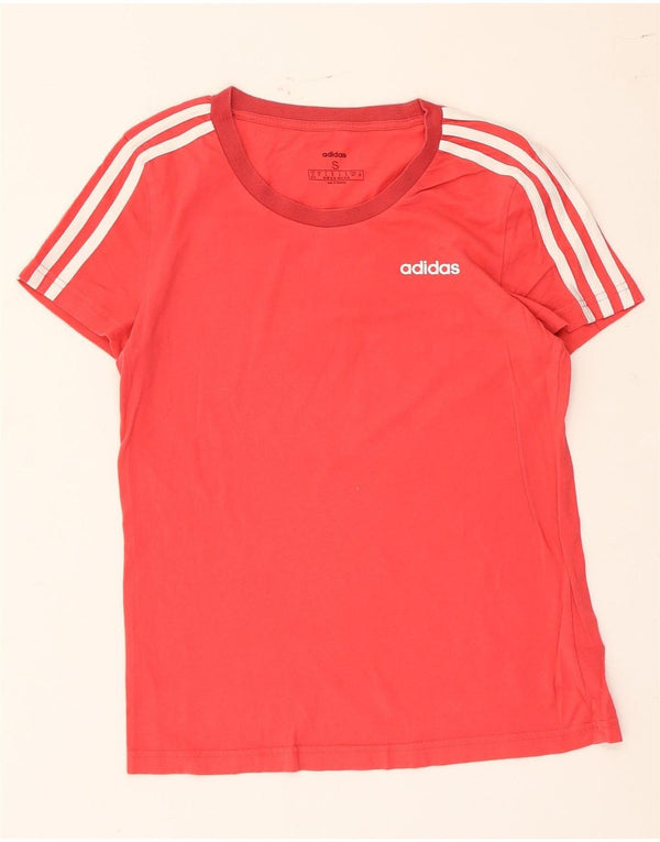 Adidas Camiseta Mujer Top UK 8/10 Small Rojo Algodón