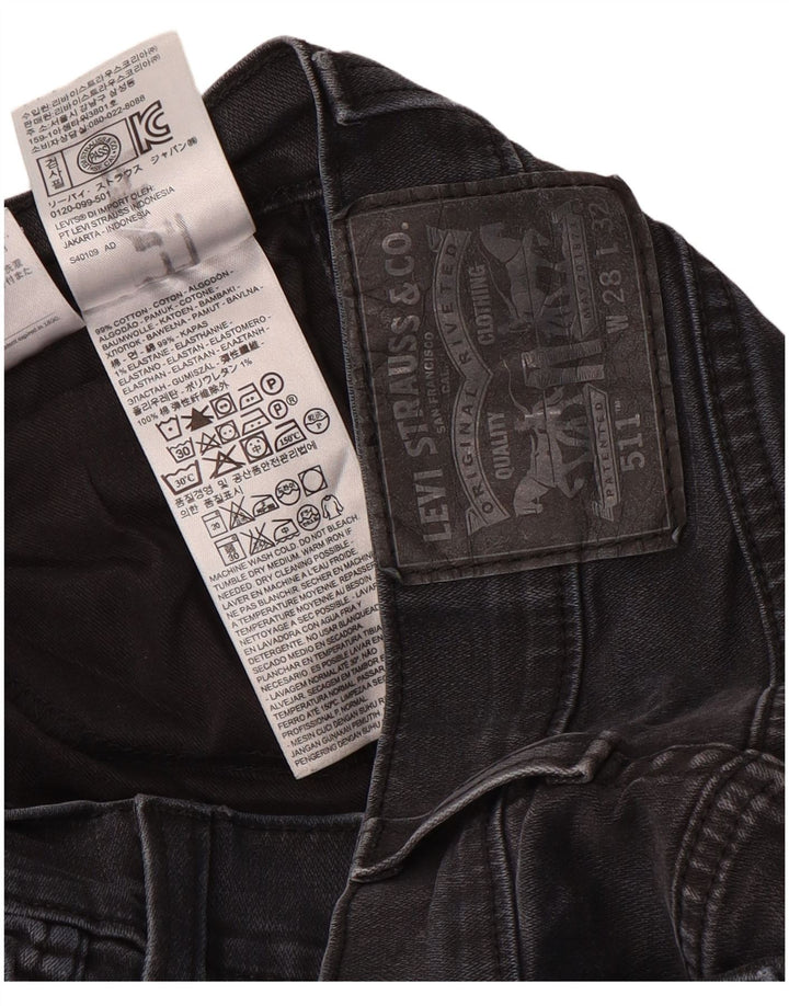 Levi's Mujer 511 Slim Jeans W28 L32 Algodón Gris