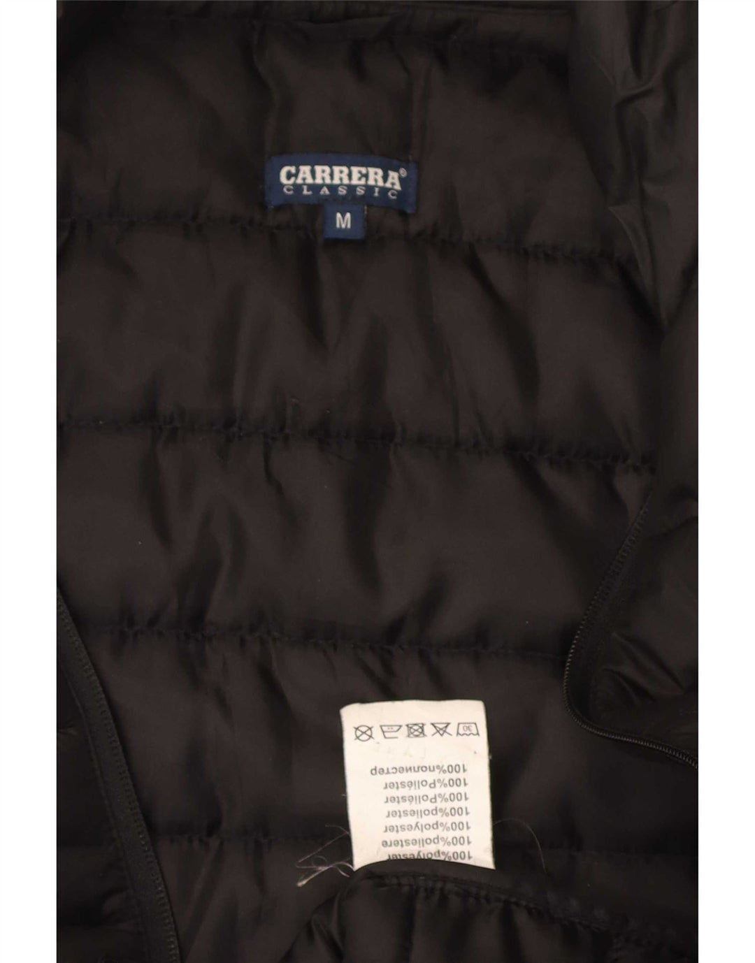 Chaleco acolchado Carrera para hombre UK 38 Mediano Poliéster negro