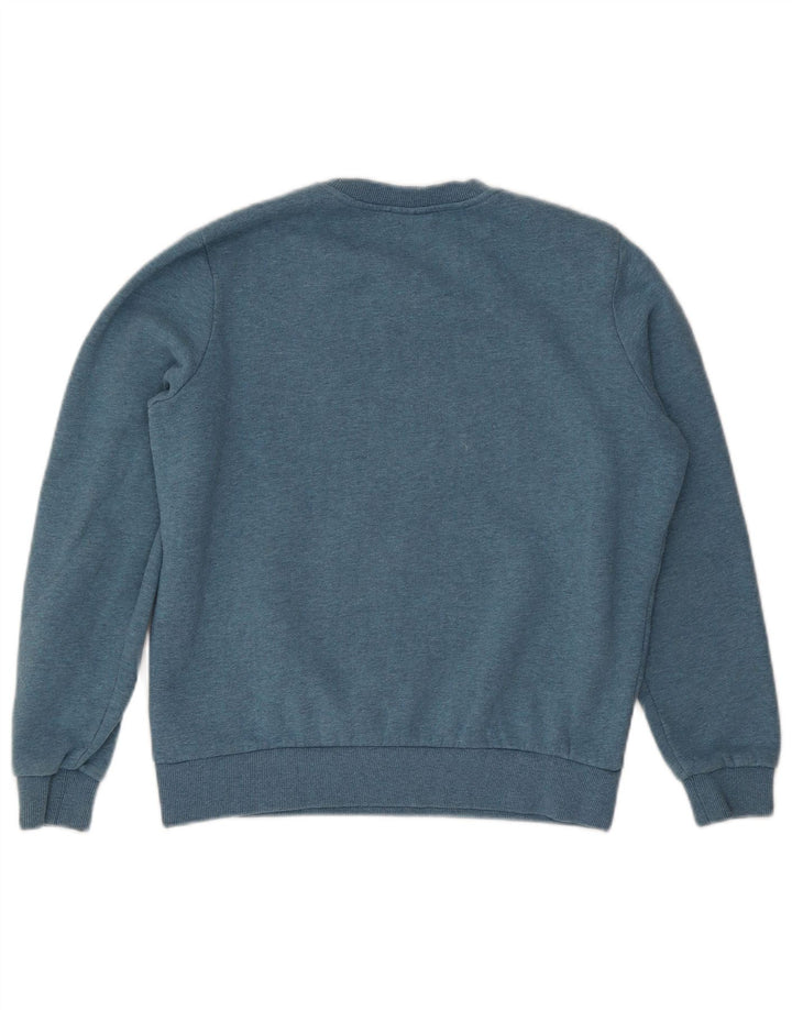 Superdry Mujer Gráfico Sudadera Jumper UK 10 Small Azul Moteado