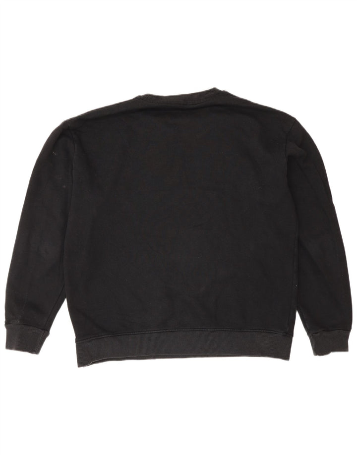 K-Way Hombre Sudadera Jumper Grande Algodón Negro
