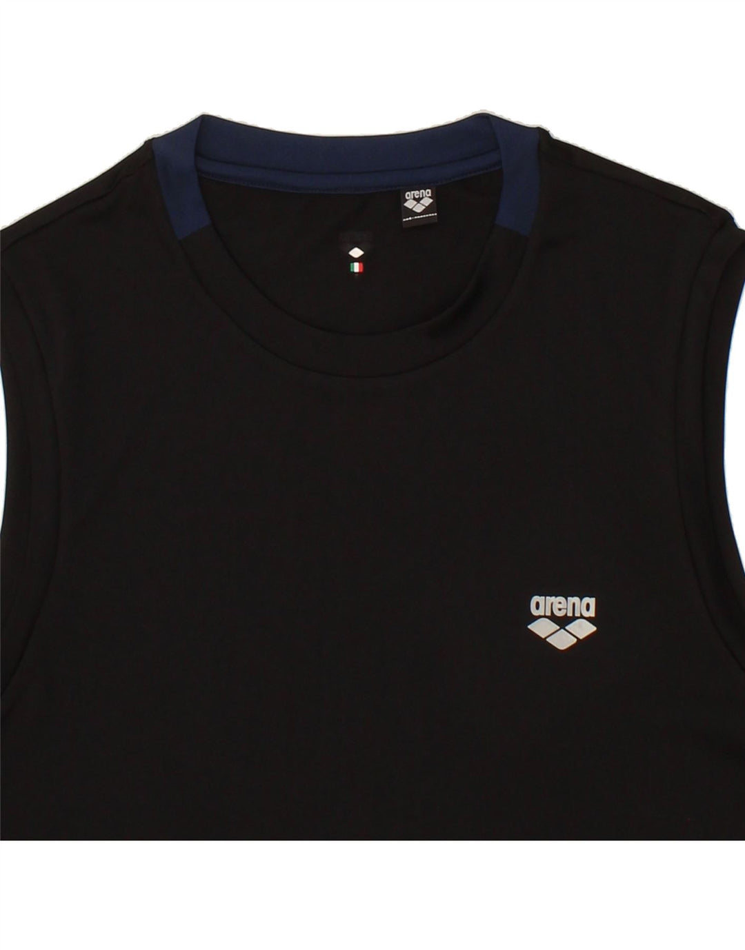 ARENA Mens Vest Top Small Black Polyester Vintage Arena and Second-Hand Arena from Messina Hembry 
